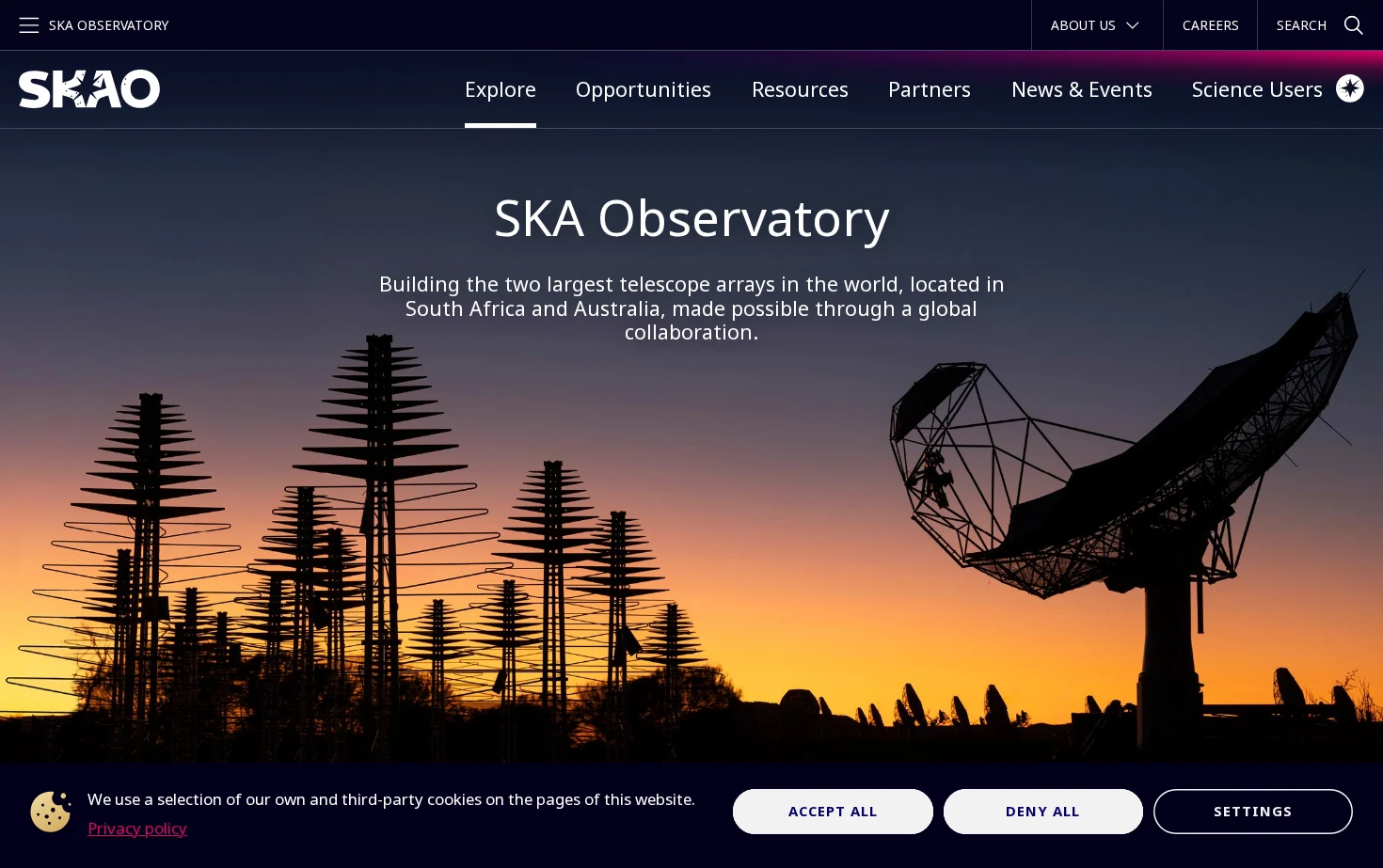 SKA Observatory 页面快照